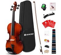 Vangoa Kit de violín de tamaño 3/4 para principiantes, violín para adultos, niños, adolescentes, juego de violín con funda dura, colofonia, lazo, juego de cuerdas, reposamuñecas, adhesivo guía para