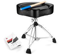 Vangoa Padded Drum Throne Taburete Ajustable para Silla de Montar Estilo de Motocicleta