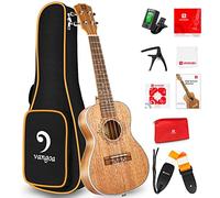 Vangoa Ukelele tenor acústico de caoba de 26 pulgadas, guitarra hawaiana con guía de aprendizaje, cuerdas y púas, afinador de correa para niños, principiantes y adultos