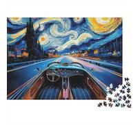 VanGoghStyleCarRide Puzzle Imposible,desafío for Adults Interesante Juego Educativo 1000 Piezas Obra De Arte De Juego De para Adultos Y Niños 70x50cm/1000pcs