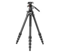 Vanguard Alta Pro 3VLT 235CV12 - Trípode de viaje de fibra de carbono con base de nivelación y cabezal de video compacto VEO PV-12