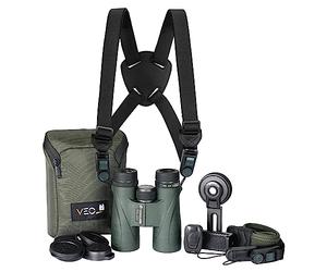 Vanguard Veo ED 8420BDL - Kit de Prismáticos ED 8x42 con arnés y adaptador móvil