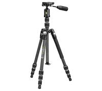 Vanguard VEO3T204CBP - Trípode de viaje de fibra de carbono con cabeza de bola, mango extraíble y zapata rápida con soporte integrado para smartphone