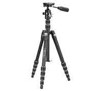 Vanguard VEO3T235ABP - Trípode de viaje de aluminio con cabeza de bola, mango extraíble y zapata rápida con soporte integrado para smartphone