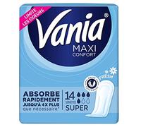 Vania - Servilletas higiénicas, Maxi Confort, Super, 14 servilletas para mujer