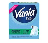 Vania | Toallas Maxi Confort Super Plus (caja de 14 piezas) - Toallas con forma anatómica y corazón abultado absorbente - Protección higiénica con velo extra suave