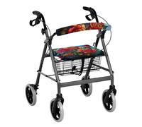Vanideaoty Rose Accesorios para Rollator Fundas de asiento y respaldo suaves y transpirables, adecuadas para parques, fundas de asiento y respaldo, fáciles de instalar