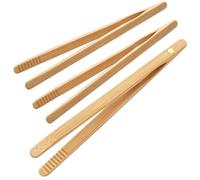 Vaniik Pinzas magnéticas clásicas de bambú para tostadas, 3 herramientas de cocina duraderas y elegantes de madera para tostadora, frutas, pan y encurtidos, utensilios para queso, tocino y muffins
