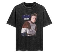 Vanilla Ice Photo and Iib Logo Men's T-Shirt Unisex Black Cotton Print tee Shirts S