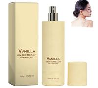 Vanilla on-the-Beach 2 en 1 - Spray corporal y de vainilla para mujer, fragancia a base de agua de larga duración (1 unidad)