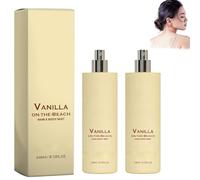 Vanilla on-the-Beach 2 en 1 - Spray corporal y de vainilla para mujer, fragancia a base de agua de larga duración, 2 unidades