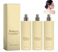 Vanilla on-the-Beach 2 en 1 - Spray corporal y de vainilla para mujer, fragancia a base de agua de larga duración, 3 unidades