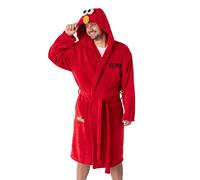 Vanilla Underground Albornoz rojo con capucha de Elmo de Barrio Sésamo | Ropa de estar por casa de polar suave de manga larga con detalle 3D en la capucha | Unisex adulto | Sesame Street Merch