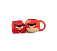 Vanilla Underground Angry Birds Calcetines de Media Pantorrilla y Taza de Cerámica de 360 ml con Diseño Coleccionable de Red J. Bird para Adultos Unisex