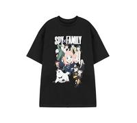 Vanilla Underground Camiseta de personajes de dibujos animados Spy Family | Camiseta negra SPY x Family Graphic | Camiseta clásica de cuello redondo unisex para adultos | Ropa casual de manga corta
