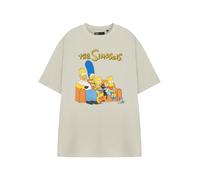 Vanilla Underground Los Simpsons Camiseta gráfica para hombre en gris | Camiseta de manga corta de algodón, estilo casual | Ropa de moda pop cultura de serie de TV, L