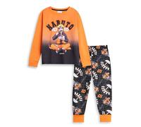 Vanilla Underground Naruto Pijama y Negro de Manga Larga para niño | Cuello Redondo con Estampado de Naruto | Pijamas Retro de Dibujos Animados para niños | Mercancía