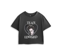 Vanilla Underground Twilight - Camiseta recortada de manga corta para mujer, diseño gráfico del equipo Edward o Jacob Opciones | Mercancía casual para fanáticos | Prenda superior clásica de cuello