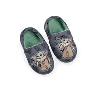 Vanilla Undergrounde Star Wars Mandalorian Pantuflas grises para niño Grogu | Suela acolchada, talón elástico, sin cordones