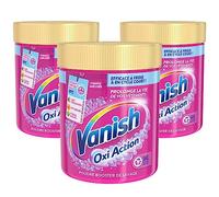 Vanish - Lote de 3 destachantes textiles, polvo dorado eficaz desde 30 º, 470 g