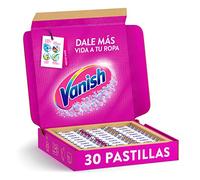 Vanish Nuevas Pastillas Multibeneficio: Quitamanchas, Elimina olores, Evita desteñidos y aporta Higiene Profunda - 30 pastillas