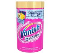 Vanish Oxi Action Booster de lavado quitamanchas textil y antidecoloración, polvo eficaz desde 20 grados, bote de 1410 g