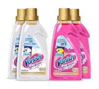 Vanish Oxi Action Gold Multipoder - Quitamanchas multibeneficio, blanqueador y potenciador del lavado, para ropa blanca y de color, en gel, sin lejía - 4 x 1500 ml (6000 ml)