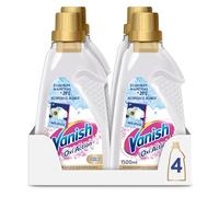 Vanish Oxi Action Gold Multipoder - Quitamanchas multibeneficio, blanqueador y potenciador del lavado, para ropa blanca, en gel, sin lejía - 4 x 1500 ml (6000 ml)