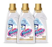 Vanish Oxi Action Gold Multipoder - Quitamanchas multibeneficio, blanqueador y potenciador del lavado, para ropa blanca, en gel, sin lejía - 3 x 1500 ml (4500 ml)