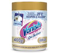 Vanish Oxi Action Multipoder - Quitamanchas multibeneficio, blanqueador y potenciador de lavado, para ropa blanca, en polvo, sin lejía 400gr
