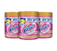 Vanish Oxi Action Multipoder - Quitamanchas multibeneficio para la ropa, elimina olores y potenciador del lavado, En Polvo, Sin Lejía, 3 x 960gr (2,88kg)