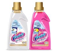 Vanish Oxi Action - Quitamanchas multibeneficio para la ropa en Gel, elimina olores y potenciador del lavado, Pack 1500ml Ropa color + 1500ml Ropa Blanca