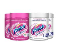 Vanish Oxi Action - Quitamanchas para Ropa Blanca y de Color, en Polvo, Sin Lejía - Pack de 4 x 960 g
