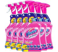 Vanish - Oxi Action - Spray multimanchas para prendas y telas con glaseado - Spray pretratamiento de 500 ml sin cloro (6 x 500 ml)