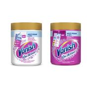 Vanish Oxi Advance Quitamanchas Lote Ropa Blanca + Ropa Color, Elimina Olores, Potenciador Lavado Polvo - 2x400 gr