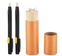 Vanishing Fabric Marker Pens | 20 Wax Refills with Adjustable Length | Ergonomic Pen Holder for Leather/Fabric/Crafts | Auto - Disappear Ink for Even Lines