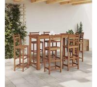 Vanitopaz Mesa de bar de madera maciza de acacia, 150 x 70 x 105 cm, estable mesa rectangular con acabado al aceite, ahorra espacio y moderna para cocina, comedor, familia e invitados, fácil montaje