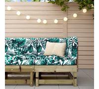 Vanitopaz Sofá esquinero de jardín de madera de pino tratada a presión, muebles de salón con respaldo resistente a la intemperie, modular ampliable para terraza, balcón, grupo de asientos al aire
