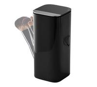 Vanity Brush Holder - Automatic Lifting Organizer, Four-Grid Cosmetic Storage with Lid, Multifunction Makeup Tool Organizer Featuring Sl esign, Desktop Accessory for Beauty Routine