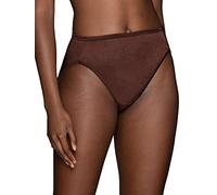 Vanity Fair Bragas de Corte Alto para Mujer (Regular y Grande) con iluminación de Corte Alto (Talla Regular y Grande), Cappuccino, 10