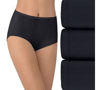 Vanity Fair Bragas de Hombre (Paquete de 3) Mujer, Black Multi, 34