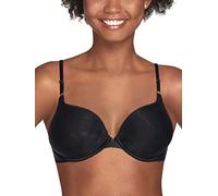 Vanity Fair Brasier Push up Ego Boost para Mujer, añade hasta una Talla de Copa Completa, Brasier Push up con Aros para Mujer, Jacquard Negro, 80D (Talla del Fabricante: 36D)