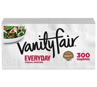 Vanity Fair Everyday Casual Paper Napkins, Classic White, 300 Count