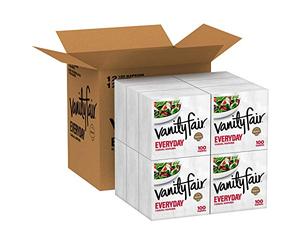 Vanity Fair Everyday White Paper Napkins, 1200 Count