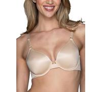 Vanity Fair Full Coverage Beauty Back Smoothing Bra, 4-Way Stretch Fabric, Lightly Lined Cups Up to DD Sujetador, Opaco, con Aros, Color Beige, 42C para Mujer