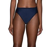 Vanity Fair Illumination Hi Cut Panties, Silky Stretch & Satin Trim Ropa Interior, Ghost Navy, 3XL Mujeres