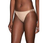 Vanity Fair Illumination String Bikini Panties, Silky Stretch & Satin Trim Estilo Ropa Interior, Rosa/Beige, L para Mujer