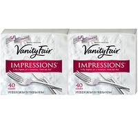 Vanity Fair Impressions Napkins, White - 40 ct - 2 pk