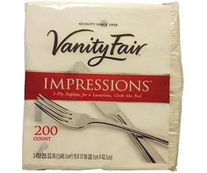 Vanity Fair Servilletas de cena de 3 capas, 200 unidades