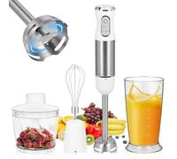 Vankarr 4 en 1 Batidora de Mano,1000W hand blender,30 Velocidades Ajustable,Función Turbo,Mixer manuale multifunzione con un set di accessori intercambiabili